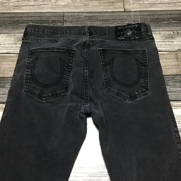 True Religion Skinny Jeans Men’s 34x31 Gray Denim Stretch Casual (Read Desc) - Picture 9 of 12